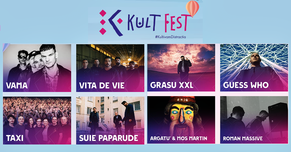 KULT Fest 2020: Grasu XXL, Argatu, Guess Who și Vama vin la Roman
